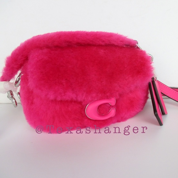 NWT Coach Tabby 12 Lil Nas X Edition Shoulder Bag Silver/Bright Fushia - Picture 11 of 16